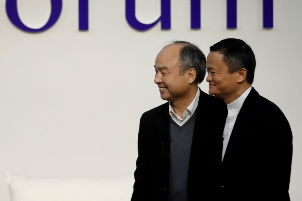 SoftBank Group Corp founder and chief executive Masayoshi Son and Jack Ma, founder of Alibaba Group Holding, attend the Tokyo Forum 2019 in Tokyo, Japan, on December 6. Photo: Reuters