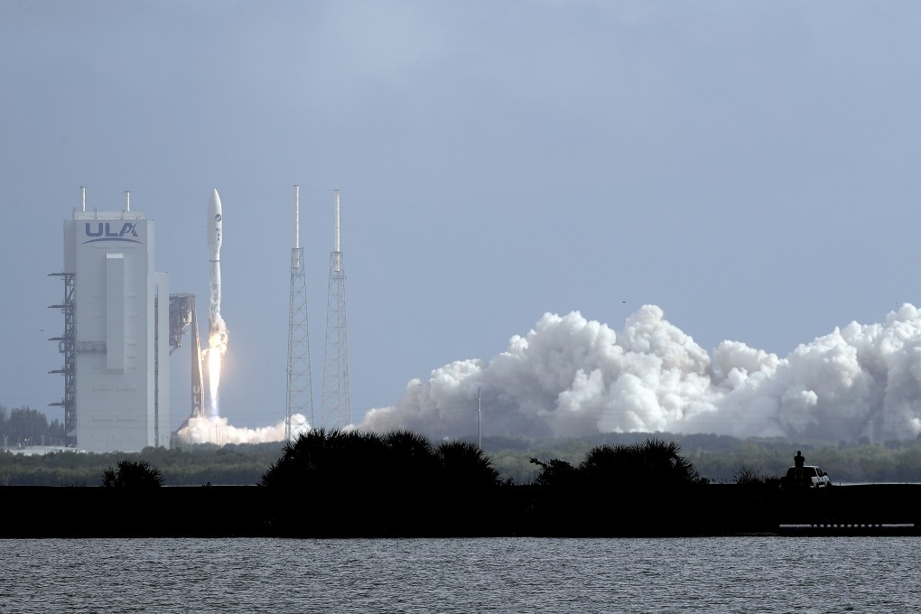 A United Launch Alliance Atlas V rocket lifts off from Launch Complex 41 at the Cape Canaveral Air Force Station on Sunday. Photo: AP Photo