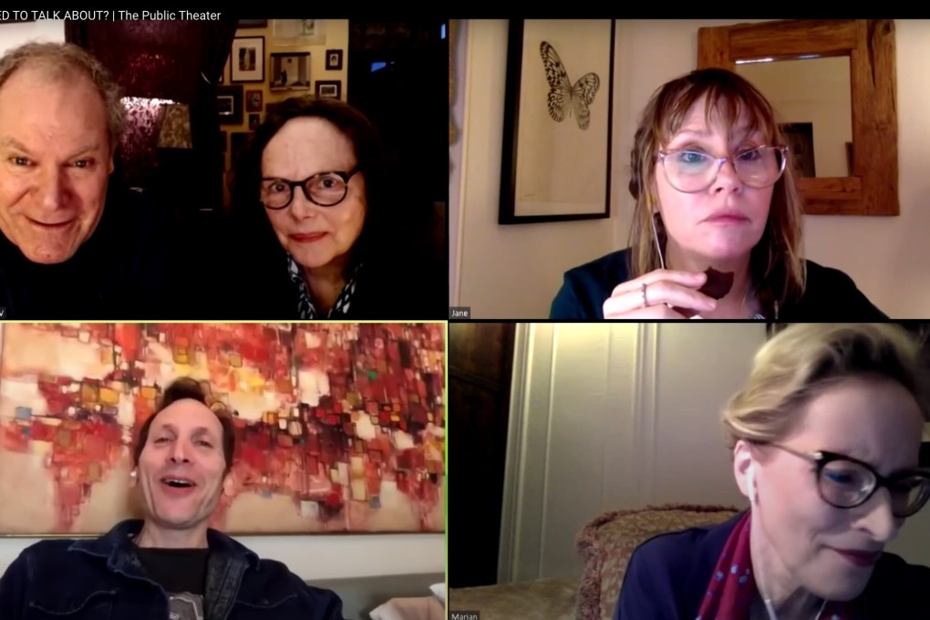 The Public Theatre’s What Do We Need To Talk About? is a new play written and directed by Tony Award winner Richard Nelson that was live-streamed on Zoom. Photo: Youtube/The Public Theatre
