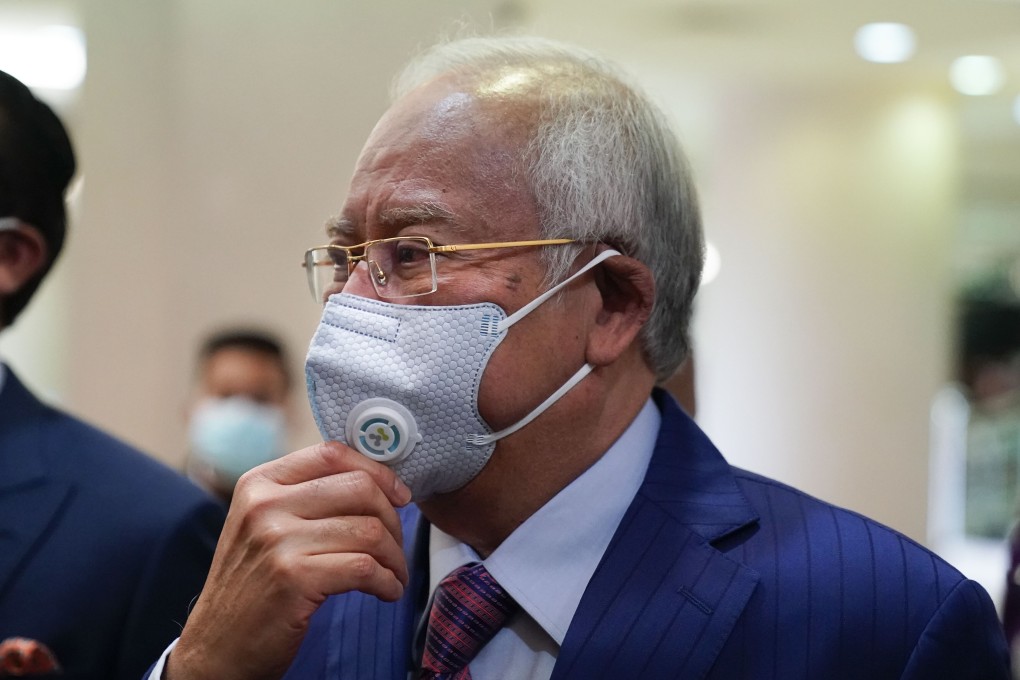 Former Malaysian Prime Minister Najib Razak arrives at Kuala Lumpur’s High Court for the resumption of his trial linked to the 1MDB scandal. Photo: AP