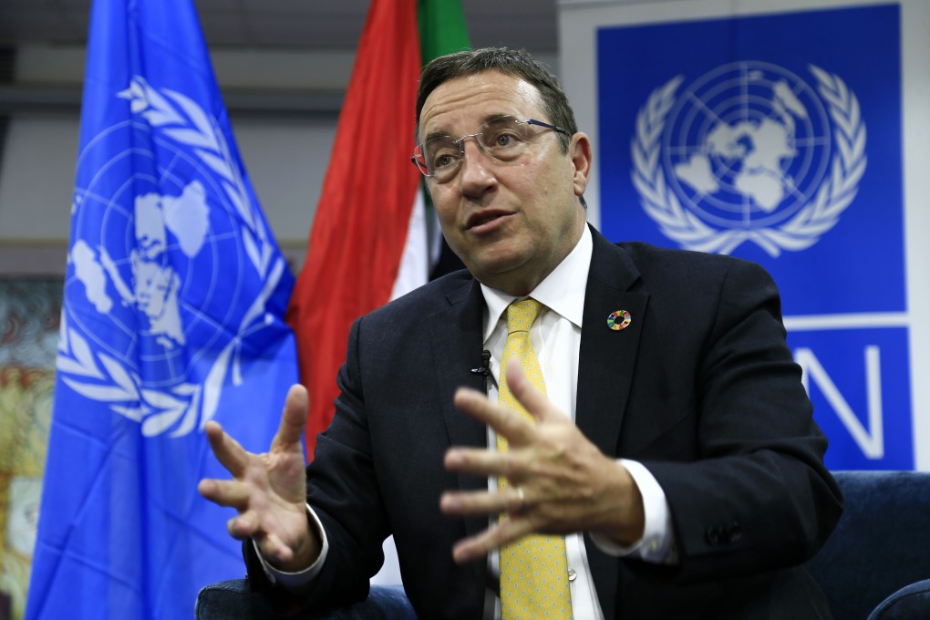 United Nations Development Programme administrator Achim Steiner speaks during an interview in Khartoum, Sudan in January. Photo: AFP