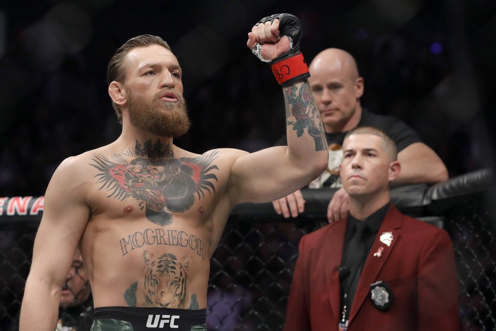 Conor McGregor reacts before taking on Donald Cerrone in their welterweight bout at UFC 246. Photo: AFP