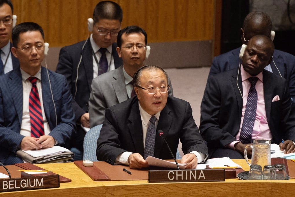 Zhang Jun, China’s ambassador to the UN, has told the UN Security Council that a two-state solution is the only way forward. Photo: EPA-EFE