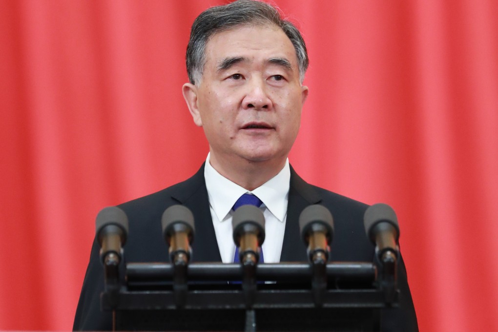 Wang Yang, chairman of the Chinese People’s Political Consultative Conference National Committee, delivers his annual work report in Beijing. Photo: Xinhua