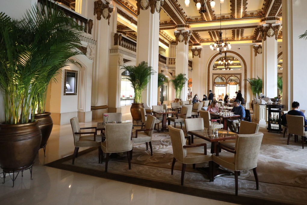 The lobby of The Peninsula hotel in Tsim Sha Tsui in Hong Kong on 19 February 2020. Photo: Nora Tam
