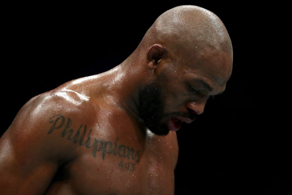 Jon Jones walks to his corner during his light heavyweight title fight against Dominick Reyes at UFC 247 in Houston, Texas in February. Photo: AFP