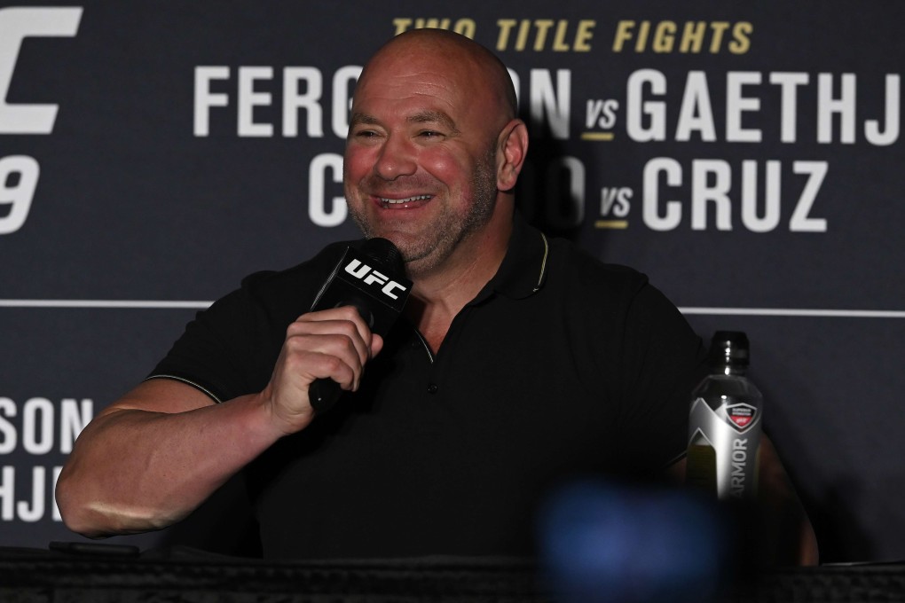 UFC president Dana White speaks to the media after UFC 249. Photo: AFP