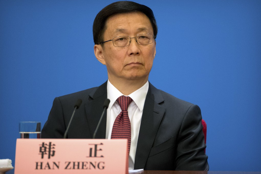 Chinese Vice-Premier Han Zheng met Hong Kong deputies to China’s legislature on Sunday. Photo: AP