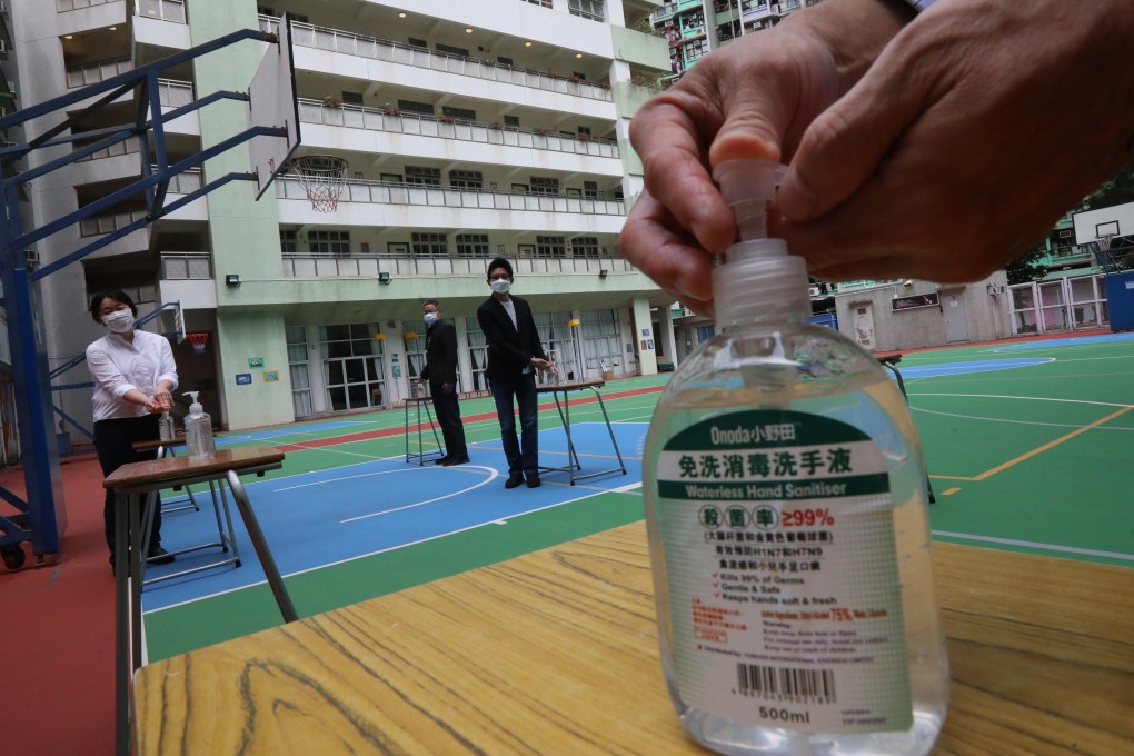 The ELCHK Yuen Long Lutheran Secondary School is preparing for senior students to return to classes on Wednesday. Photo: Felix Wong