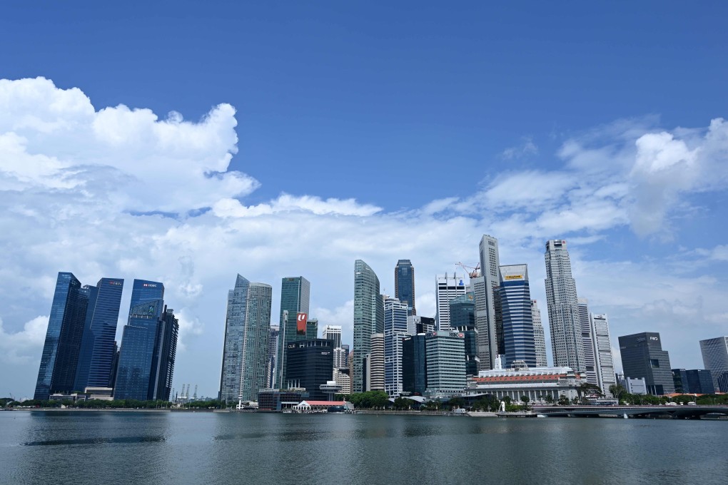 A general view of Singapore’s financial district on Tuesday. Photo: AFP