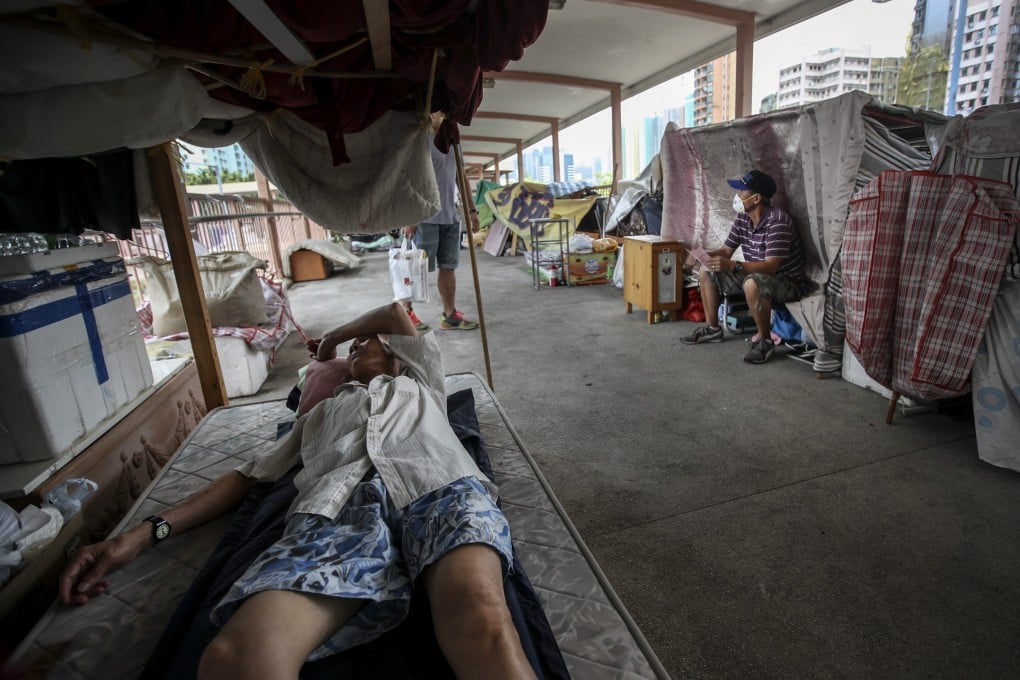 Street sleepers in Sham Shui Po in June 2018. Photo: Edward Wong