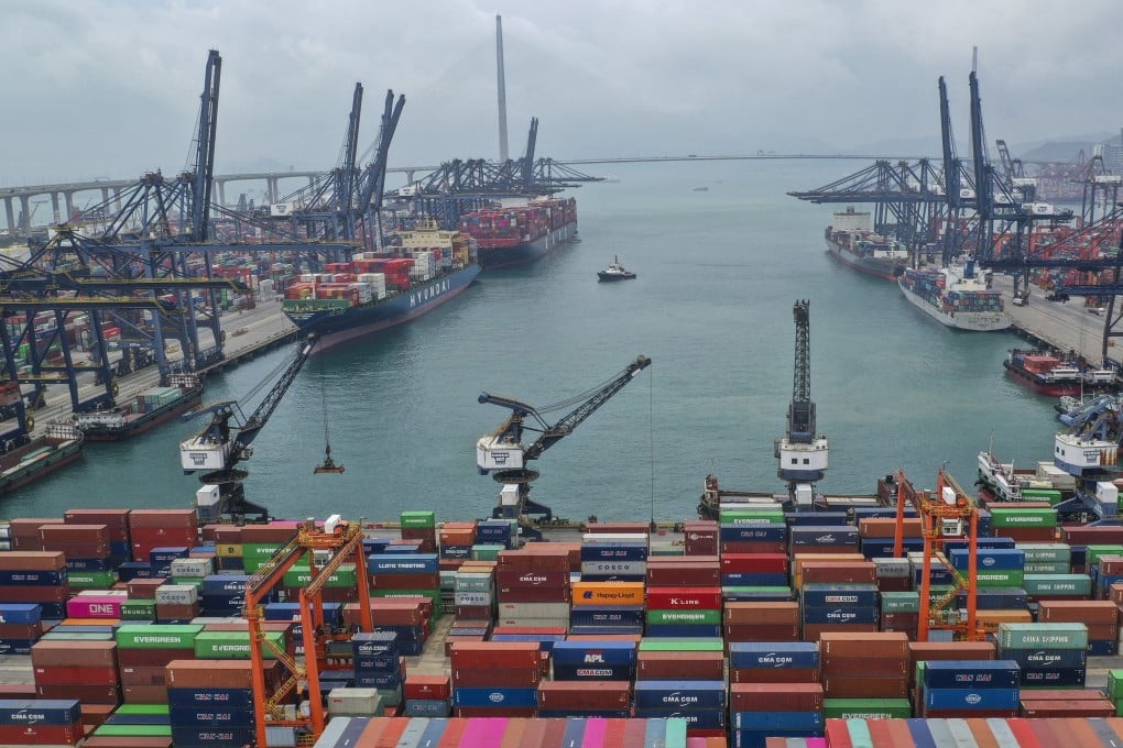 Container cargo ships at the Hong Kong Container Terminal in the Kwai Chung-Tsing Yi basin on 17 May 2019. Photo: Roy Issa