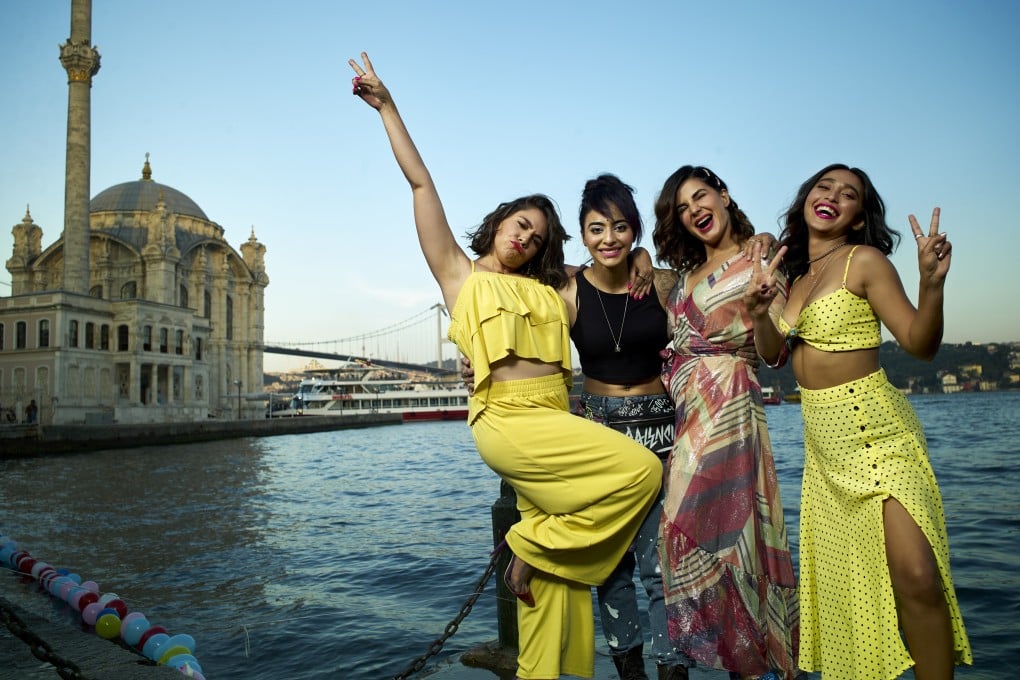 (From left) Maanvi Gagroo, Bani J, Kirti Kulhari and Sayani Gupta in Indian TV show Four More Shots Please!, streaming on Amazon Prime Video.
