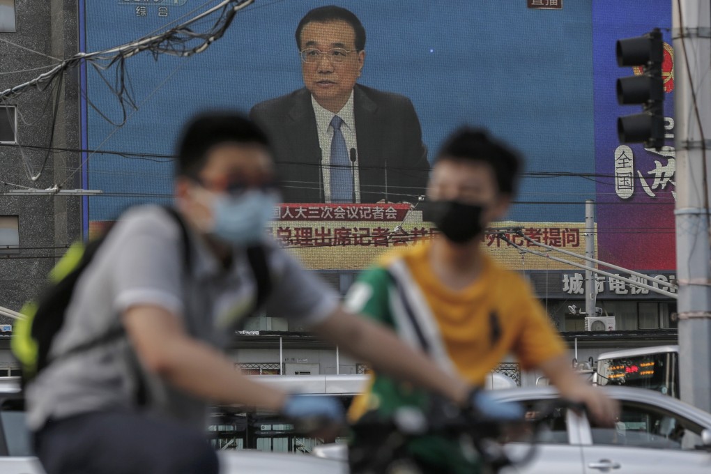 China’s Premier Li Keqiang spoke on the final day of the National People’s Congress on Thursday. Photo: EPA-EFE