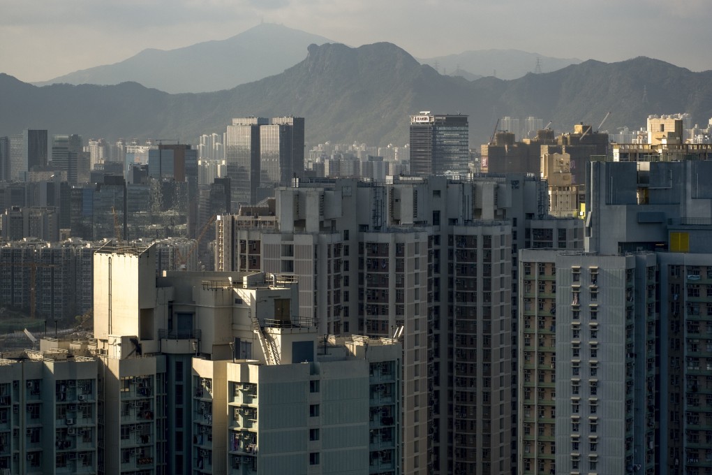 Aerial view of residential buildings in front of Lion Rock in the Yau Tong area, east of the Kowloon Peninsula in Hong Kong. Photo: Sun Yeung