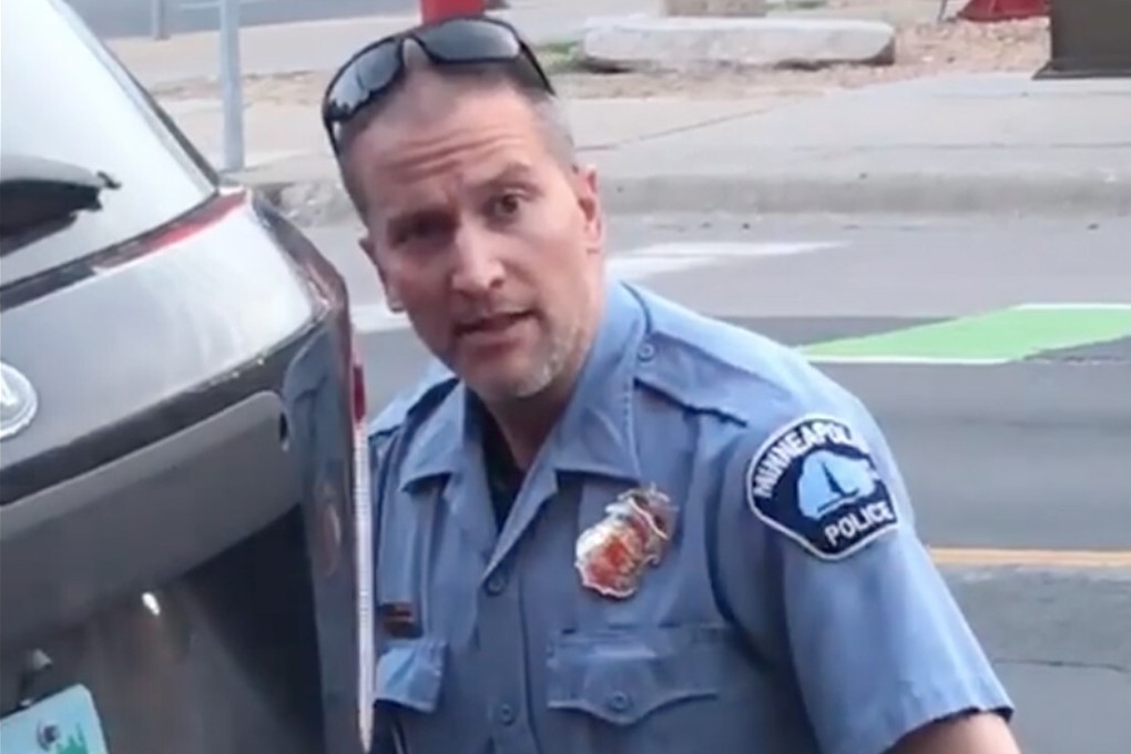 This image taken from a video shows one of the Minneapolis police officers arresting George Floyd before he died. Photo: AFP