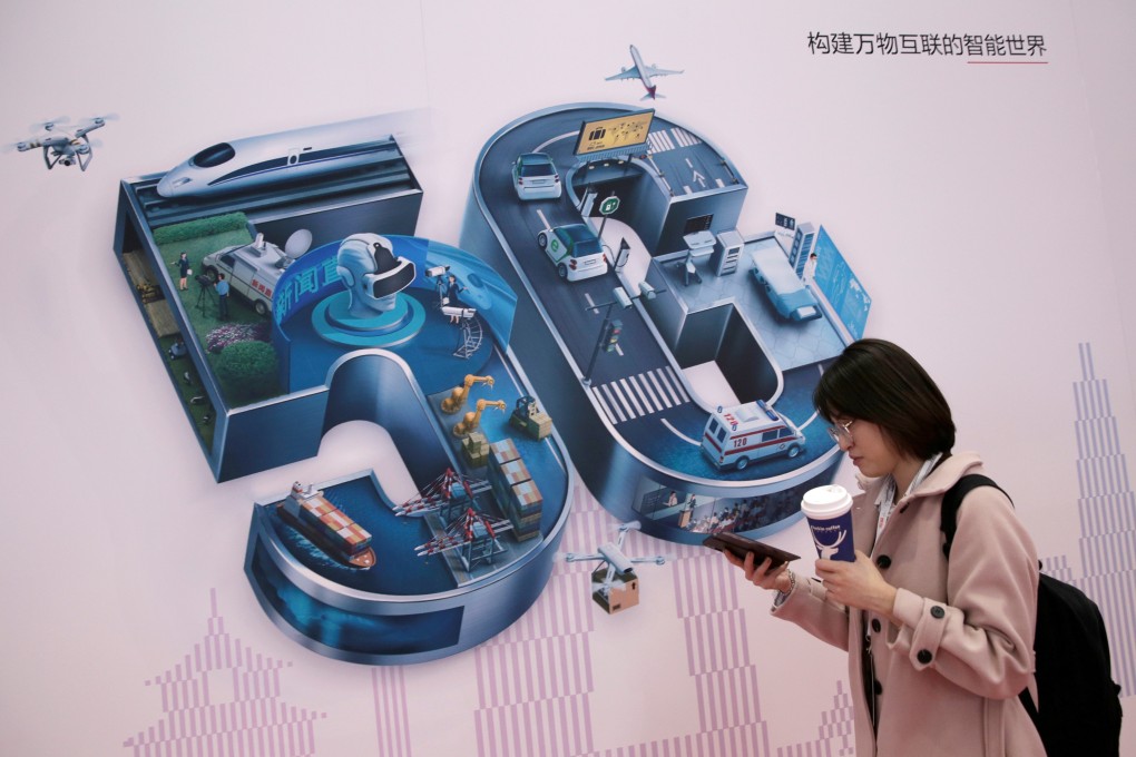 A sign for 5G is seen at the World 5G Exhibition in Beijing, China November 22, 2019. Photo: Reuters
