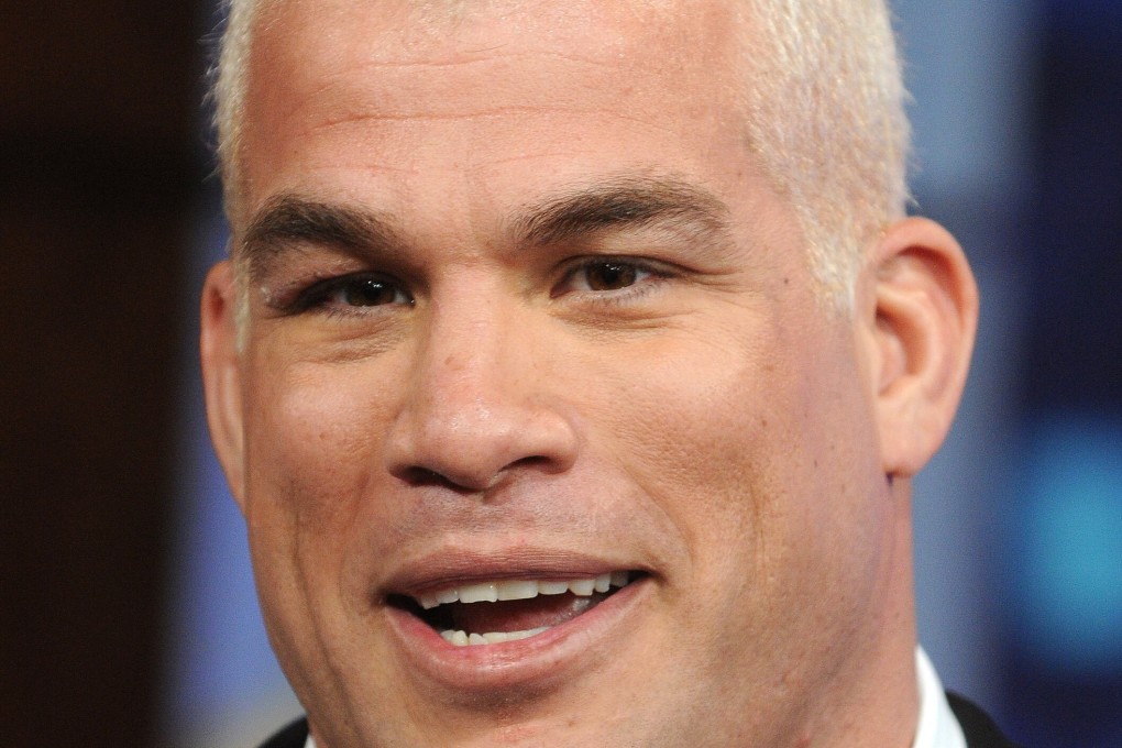 UFC Hall of Famer Tito Ortiz during a taping of MTV show “Total Request Live” in Times Square, New York in 2008. Photo: AP