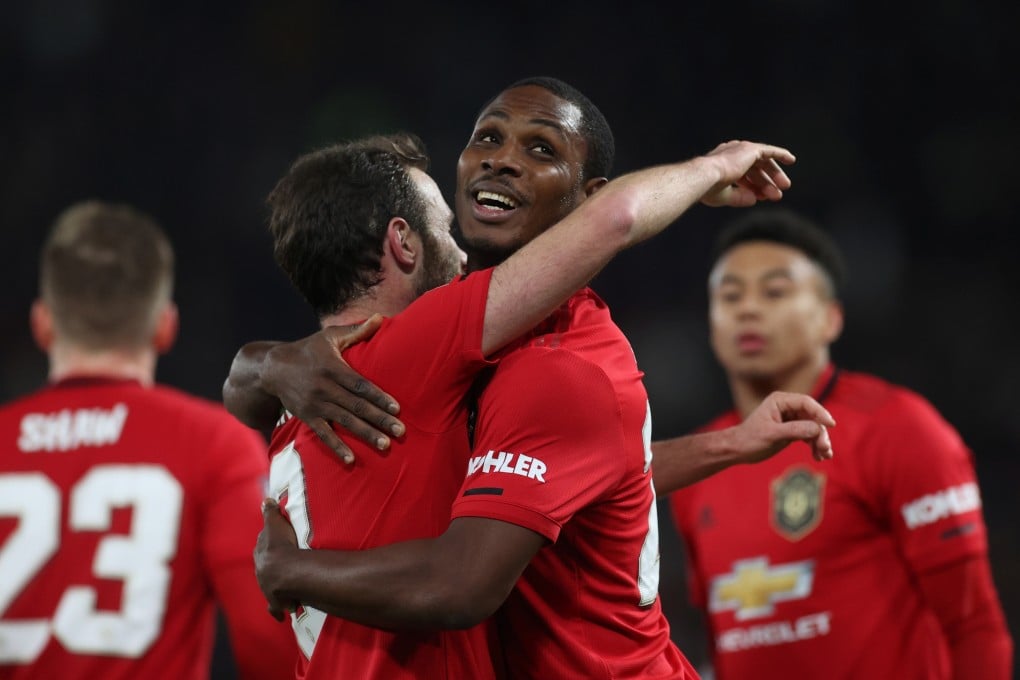 Manchester United’s Odion Ighalo celebrates scoring for his dream team Manchester United. Photo: Reuters