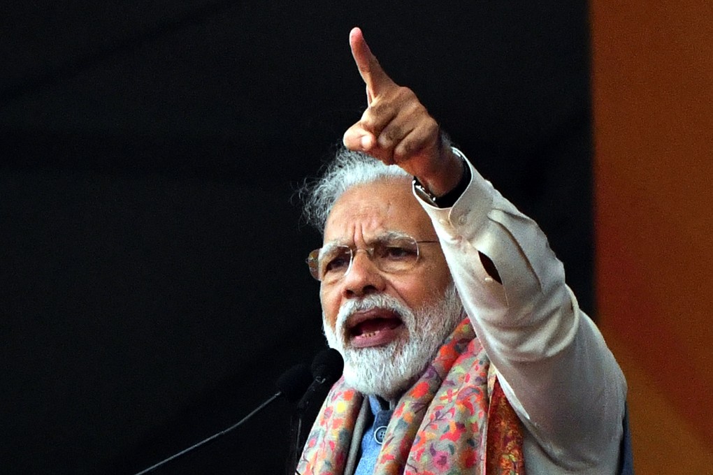 Indian Prime Minister Narendra Modi addresses a Bharatiya Janata Party rally in New Delhi in December. Photo: Xinhua