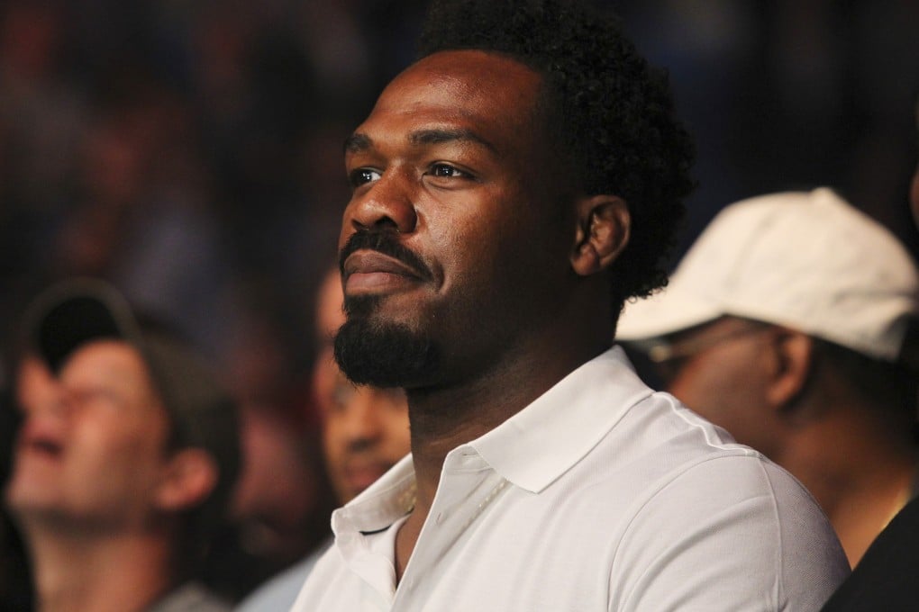 Jon Jones watches a bout at UFC 210 in Buffalo, New York. Photo: AP