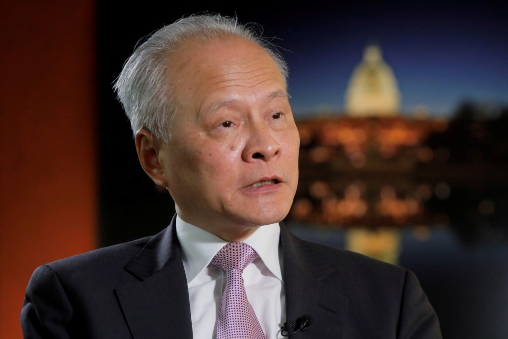 Cui Tiankai, China’s ambassador to the US says Beijing chose to enact the Hong Kong security law after demonstrators became increasingly aggressive. Photo: Reuters