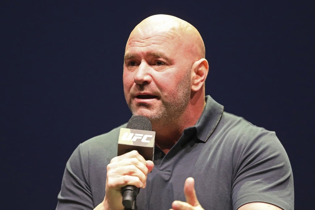 UFC president Dana White speaks at a news conference in New York after UFC 249 was cancelled due to the coronavirus pandemic in April. Photo: AP