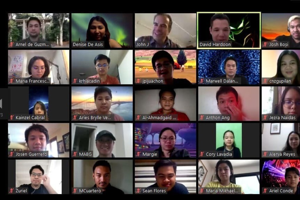 Employees of UnionBank of the Philippines attend a virtual meeting. Photo: Handout