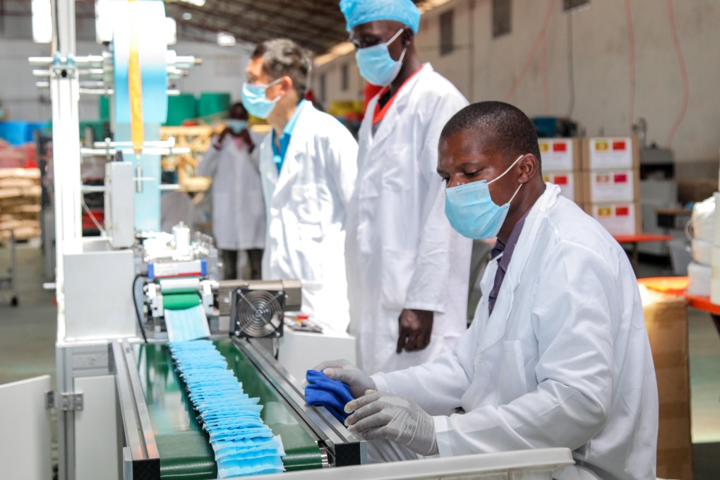 A Chinese-owned factory in Uganda is making face masks to plug shortages caused by the new coronavirus pandemic. Photo: Xinhua