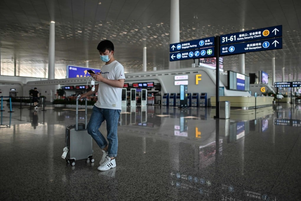 A virtually empty airport in Wuhan, in China’s central Hubei province, on May 23, 2020, after the coronavirus pandemic all but grounded flights globally. Photo: AFP