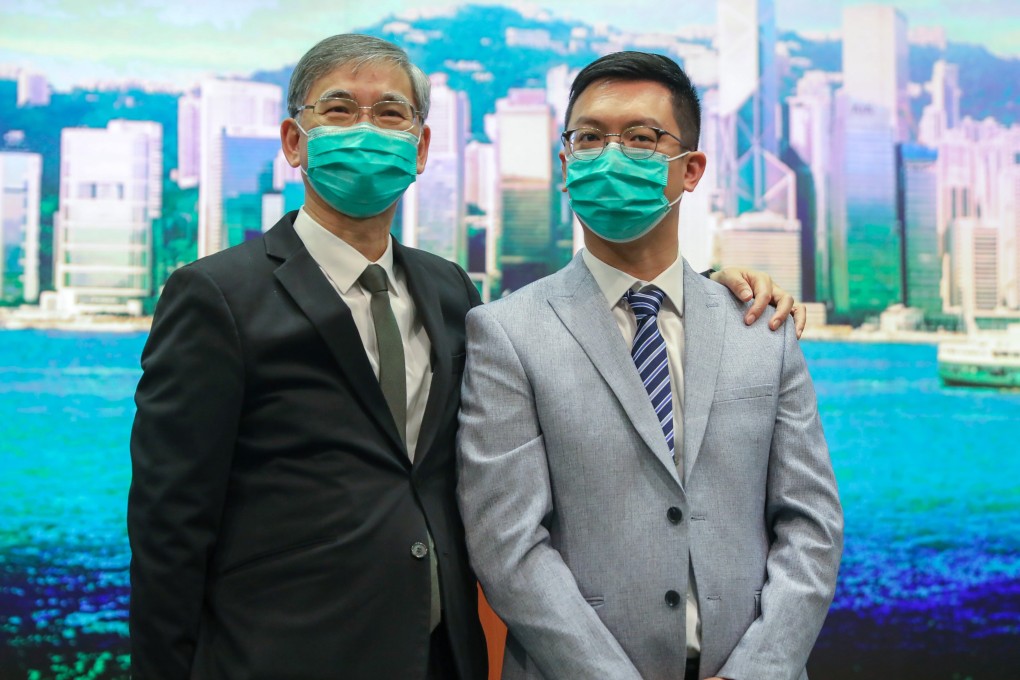 Secretary for Labour and Welfare Law Chi-kwong (left) with his deputy Ho Kai-ming. Photo: K.Y. Cheng