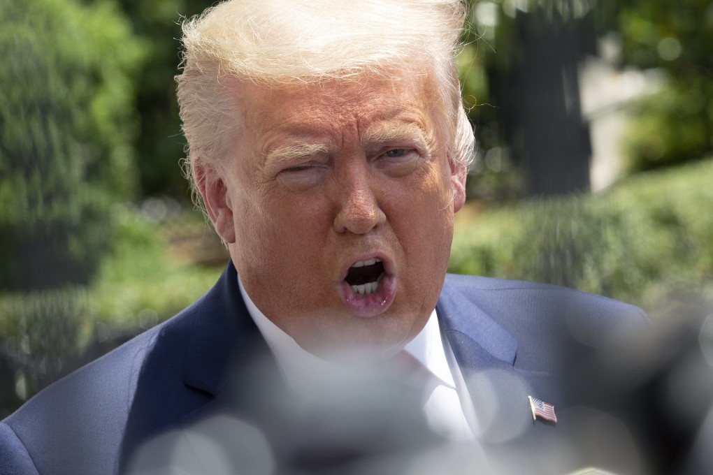 US President Donald Trump speaks to members of the media. Photo: Bloomberg