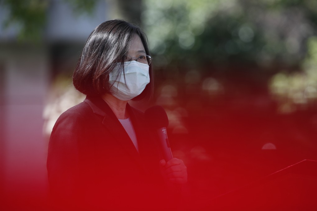 Taiwan’s President Tsai Ing-wen has been criticised for not commenting on the protests in the US. Photo: EPA-EFE