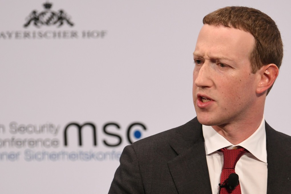Facebook chairman and chief executive Mark Zuckerberg speaks during the annual Munich Security Conference in Germany on February 15. Photo: Reuters