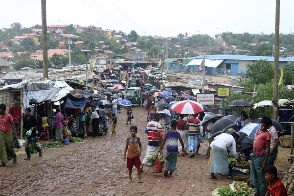 Residents shop for vegetables at the Kutupalong Rohingya refugee camp in Cox’s Bazar, Bangladesh. Photo: AP