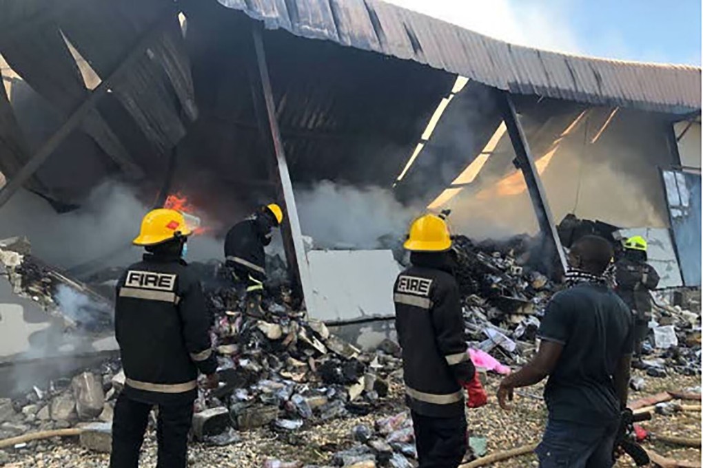 Three Chinese were killed and a Chinese-owned clothing factory destroyed in the Zambian capital of Lusaka last month. Photo: Weibo