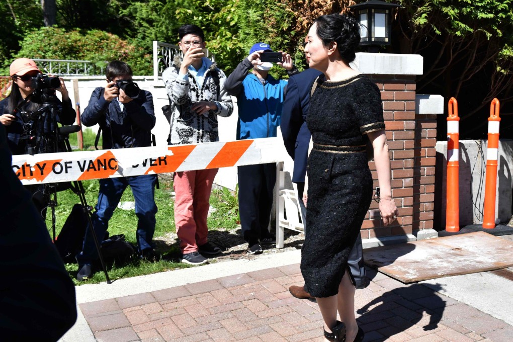 Huawei executive Meng Wanzhou leaves her Vancouver home on May 27 to appear in British Columbia’s Supreme Court. Photo: AFP