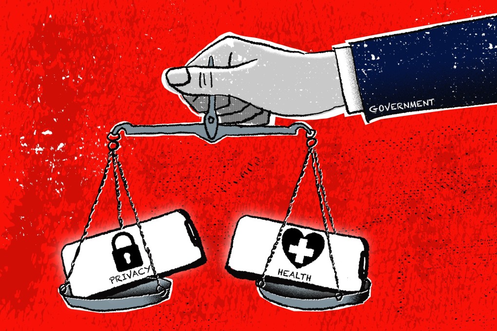 Governments around the world have had to weigh privacy and urgency when applying contact tracing to the Covid-19 pandemic. Illustration: SCMP