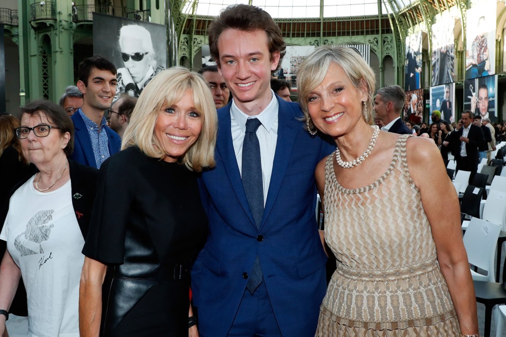 French first lady Brigitte Macron (left), Frederic Arnault and Helene Arnault attend a tribute to fashion designer Karl Lagerfeld at the Grand Palais in Paris. LVMH has named Frederic Arnault as CEO of Tag Heuer watches. Photo: Getty Images