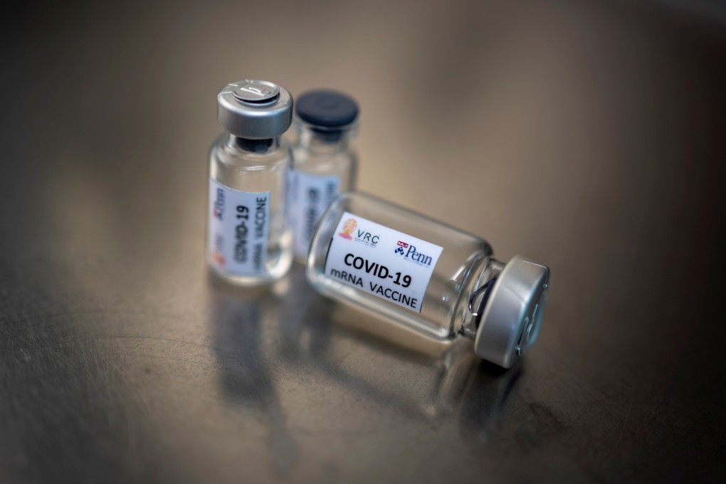 Phials of an mRNA type vaccine candidate for Covid-19 are pictured at Chulalongkorn University in Bangkok in May. Photo: Reuters