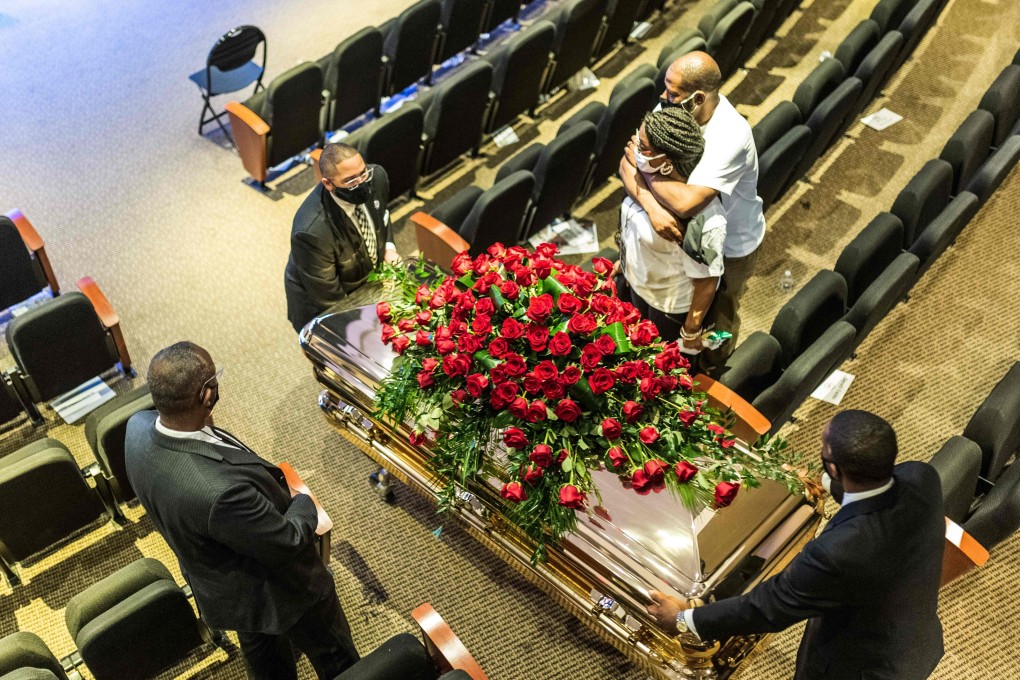 Pallbearers move the casket containing the remains of George Floyd during a memorial service in Minneapolis. Photo: AFP