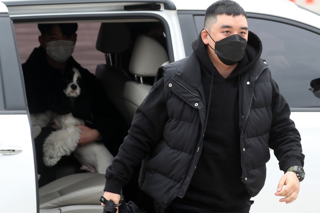 Seungri arrives at a military boot camp 100km north of Seoul in March. The former member of K-pop boy band BigBang will be tried by a military court for his part in the Burning Sun nightclub scandal. Co-ccused Yoo In-suk pleaded guilty to all charges in a civilian court on Wednesday. Photo: Yonhap/AFP