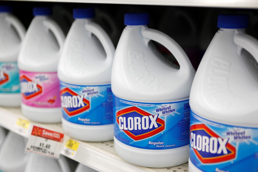 Bottles of Clorox bleach are displayed for sale on the shelves of a Wal-Mart store in Arkansas. Photo: Reuters