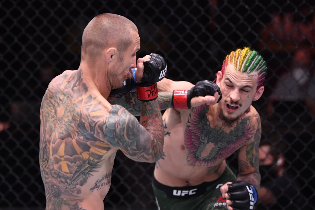Sean O’Malley punches Eddie Wineland in their bantamweight bout during UFC 250. Photo: USA TODAY Sports