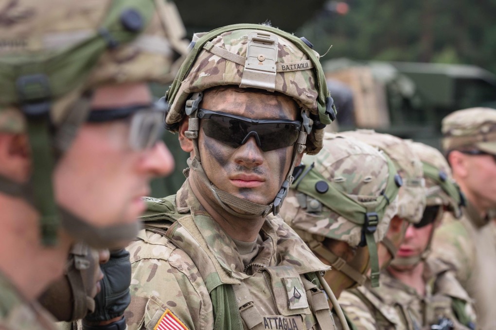 US soldiers at a Nato military exercises in Orzysz, Poland in 2017. US President Donald Trump has ordered the military to remove 9,500 troops from Germany. File photo: AFP