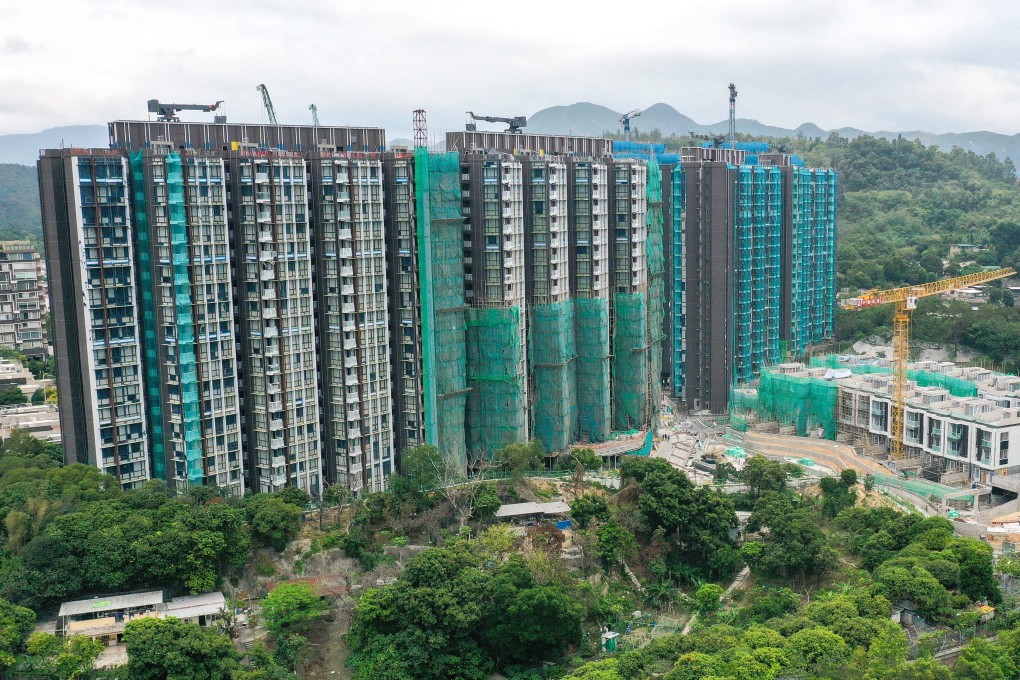 Aerial view of China Evergrande’s Emerald Bay housing project under construction in Tuen Mun, as of May 13, 2020. Photo: May Tse
