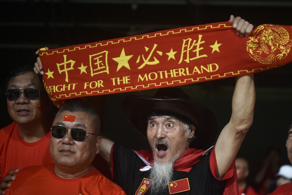 Chinese football fans cheer on the men’s national team in the Maldives at a Fifa World Cup qualifier in September, 2019. Photo: Xinhua