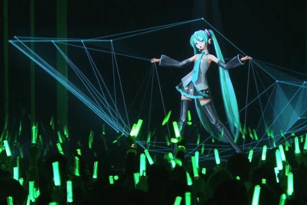 Hologram of Hatsune Miku performs live on stage in Japan. Photo: Handout