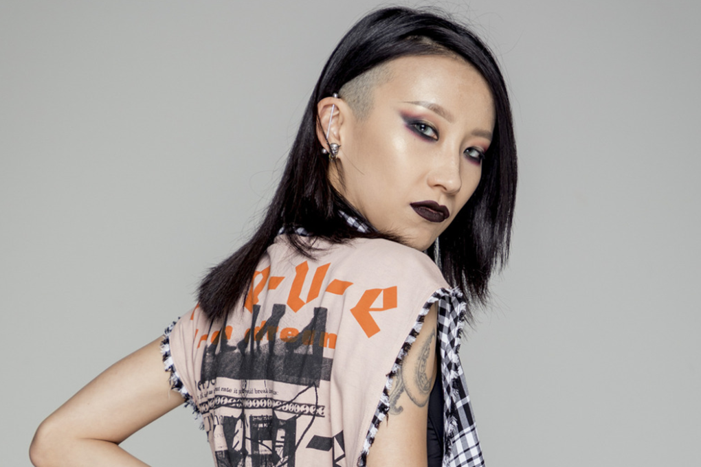 Make-up artist Ophelia Liu in a signature goth-inspired look. She's taking part in the BBC reality show Glow Up.