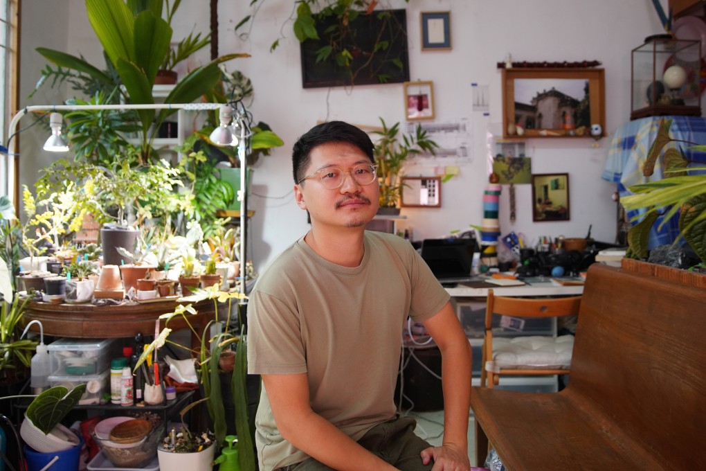 A fake cactus made from a blowfish, groups of plants that stand for other people at parties – there’s a lot to Trevor Yeung’s artwork, if you care to look close enough. Photo: SCMP